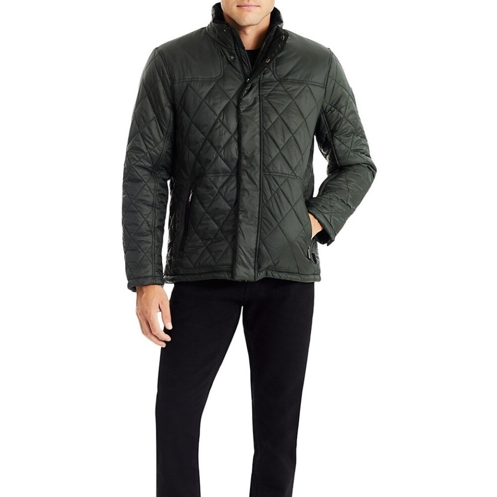 TUMI Quilted Faux Shearling-Lined Jacket